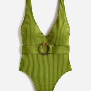 J. Crew Olive Green One-piece Swimsuit Size 4 NWOT Vacation Beach Resortwear